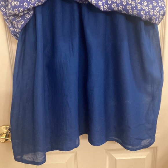 California Moon Rise Blue Floral Peasant Dress Size M - Picture 13 of 16